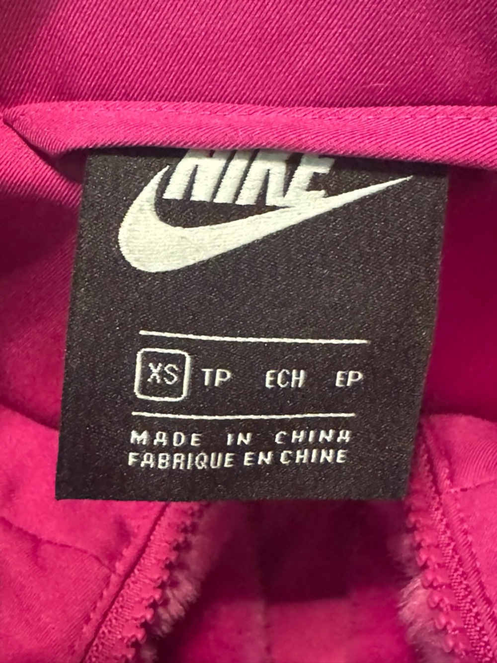 Nike Magenta Faux-Fur Puffer Jacket with Black Swoosh - Picture 3 of 5